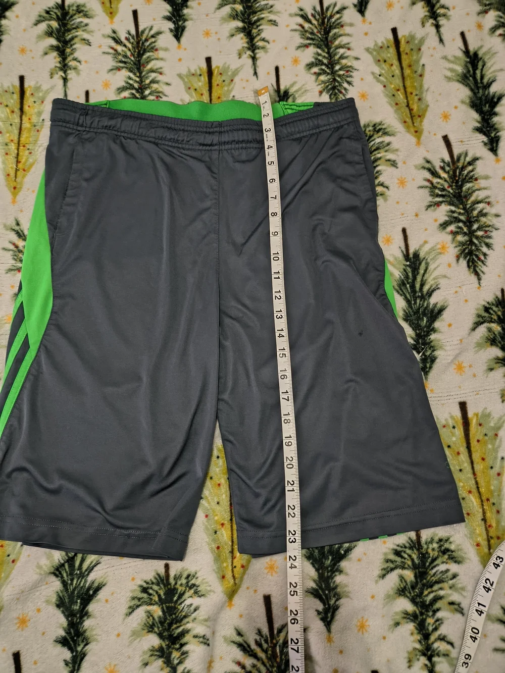Adidas For Boys Black & Green Athletic Shorts Size XL